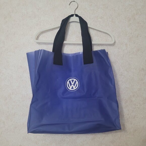 VW Blue Tote Bag Volkswagen Heavy Reusable Plastic Tote - Picture 4 of 15